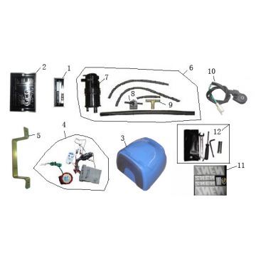 Diversen onderdelen Turbho RG50 creme
