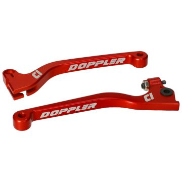 Koppeling / remhevel set Doppler voor Derbi Senda rood
