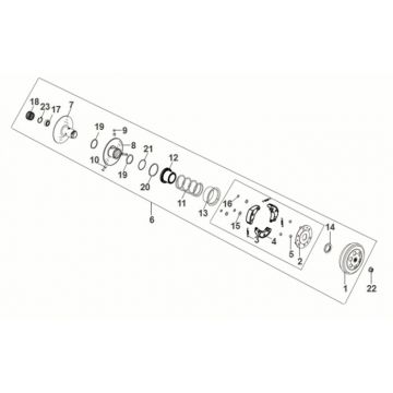 Koppeling - Koppelingshuis Sym Fiddle IV 50 Euro 5