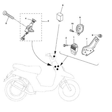 Kabelboom - Bobine - Accu Yamaha Bw's 2-takt