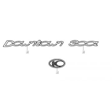 Emblemen - Stickers Kymco Downtown 300i donkergrijs
