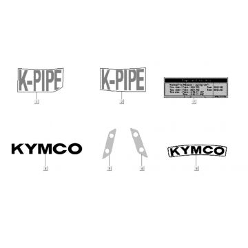 Emblemen - Stickers Kymco K-Pipe 125