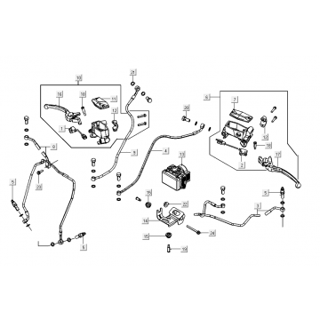 Remcilinder - Remleiding Kymco AK550i