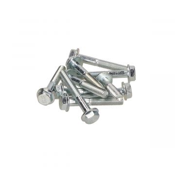 Flensbout/carterbout set M6x40mm lengte (SW10) blank 10 stuks