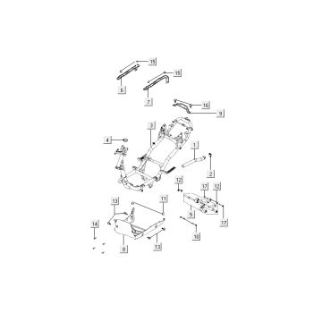 Frame - Motorophanging Kymco Agility Fat 12' 4-takt donkergrijs