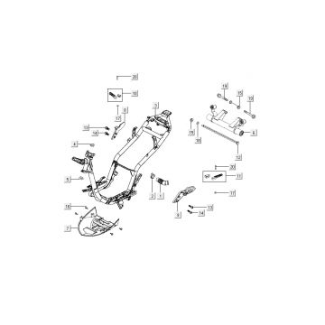 Frame - Motorophanging Kymco Super8 50 4-takt 2007-2009 oranje