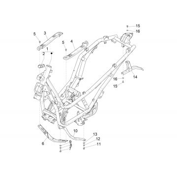 Frame Piaggio Beverly 300 IE ABS Euro 4 2016-2020