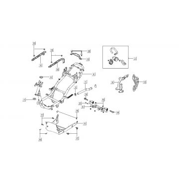 Frame Kymco Agility FR 12" 4-takt Euro 4 bruin