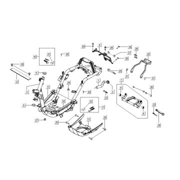 frame Kymco Sento 50 4-takt Wit