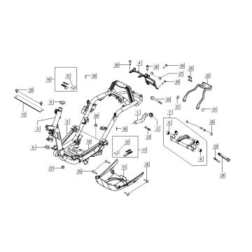 frame Kymco Sento 50 4-takt Zwart