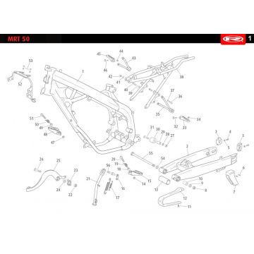 Frame Rieju MRT SM blauw lim 2010 2-takt