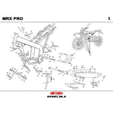 Frame Rieju MRX oranje 2004 2-takt