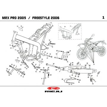 Frame Rieju MRX pro zwart 2006 2-takt