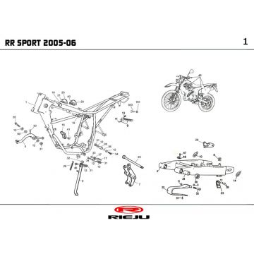 Frame Rieju RR Sport zwart 2005 2-takt