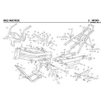 Frame Rieju Rs2 geel 2005 2-takt