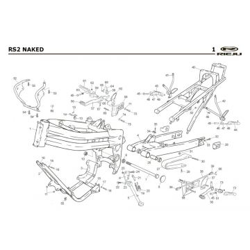 Frame Rieju Rs2 Naked zwart 2009 2-takt