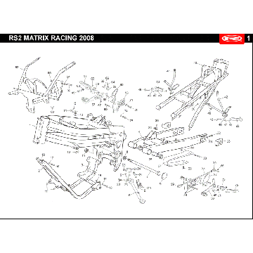 Frame Rieju Rs2 racing zwart 2010 2-takt