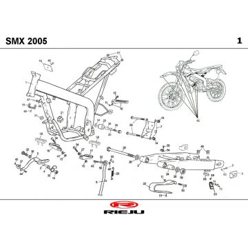 Frame Rieju SMX p-up zwart 2008 2-takt
