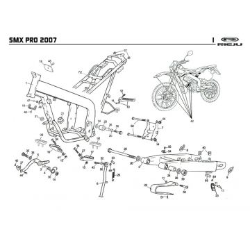 Frame Rieju SMX pro zwart 2008 2-takt