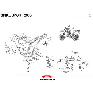 Frame Rieju Spike geel 2007 2-takt
