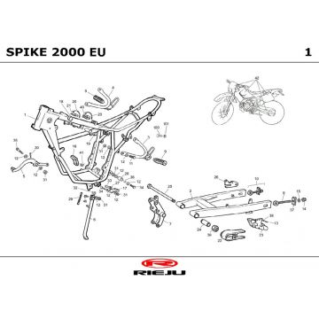 Frame Rieju Spike Sport grijs 2002 2-takt
