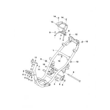 Frame Yamaha Aerox 50 2-takt LC
