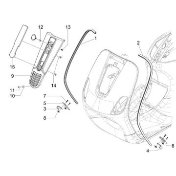 Frame Vespa S 50 4-takt 2V 25km/u zwart lucido 94