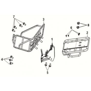 Front carrier/ rear carrier Sym E-XPRO 45KM/U 2020-2021