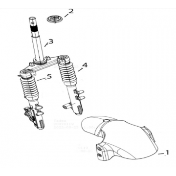 Front fork assembly Yadea E8S