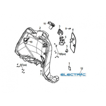 Front inner cover Sym E-Fiddle Icy White (WH8028P)