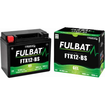 Accu Fulbat FTX12-BS (YTX12-BS) onderhoudsvrij gel