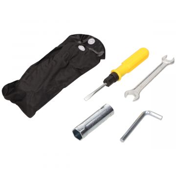 Gereedschap set 4-takt (4delig) steeksleutel 10-12/bougiesleutel 16mm/schroevendraaier 2-zijdig