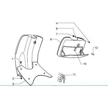 Beenschild Piaggio Zip RST 50 2-takt AC