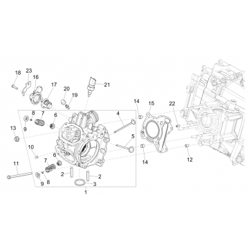 Cilinderkop - Kleppen Vespa GTS 125 IE ABS Euro 4 2019
