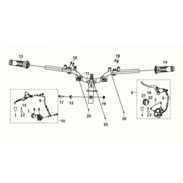 Handle lever Sym E-XPRO 45KM/U 2020-2021
