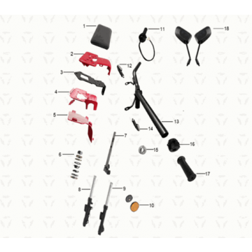 Handlebar / front fork Yadea Y1S