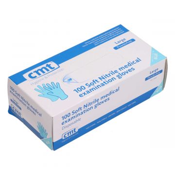 Handschoenen CMT soft nitril blauw 100 stuks