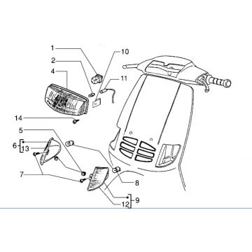Koplamp Piaggio Zip RST 50 2-takt AC