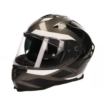 Helm integraal Vito Presto glans titanium/zwart/wit