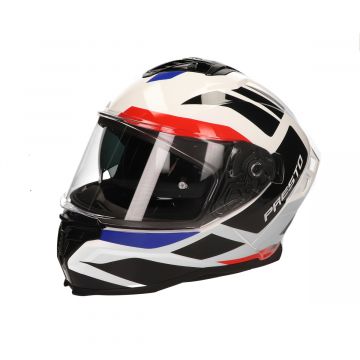 Helm integraal Vito Presto glans wit/zwart/rood/blauw