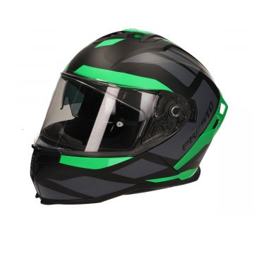 Helm integraal Vito Presto mat zwart/groen/grijs