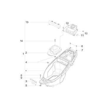 Helmbak Gilera Runner 50 SP 50 2-takt LC 2010-2017