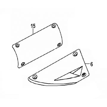 Hitteschild uitlaat Generic Xor 50 2-takt 2007 wit 25
