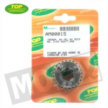 Tandwiel AM6 6e versnelling secundair 1e serie 24 tands TP 	