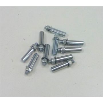 Crank Spie chroom 9mm (10x)