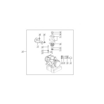 Gasklephuis Kymco New Sento 50i 4-takt zwart