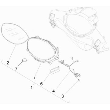 Kilometerteller - Cockpit Piaggio New Fly 4-takt 2V