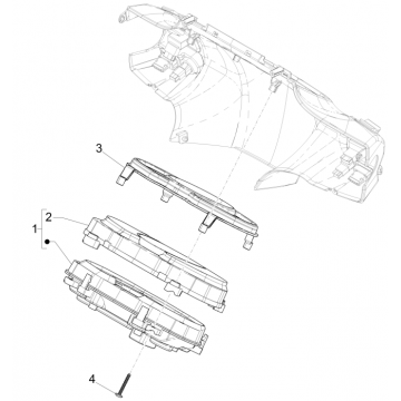 Kilometerteller - Cockpit Piaggio Medley 150 IE ABS Euro 4 2016-2020