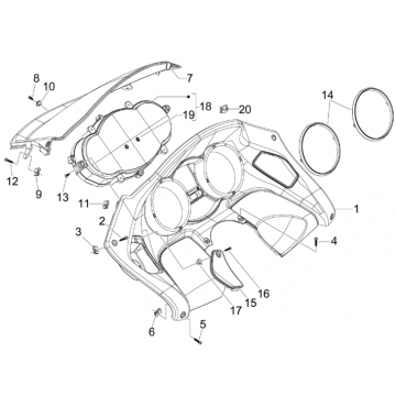Kilometerteller - Cockpit Piaggio MP3 300 LT Sport 2009-2014
