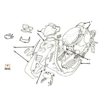 Kappen - Beplating 2 Beta Ark-k 50 2-takt LC rood 2005
